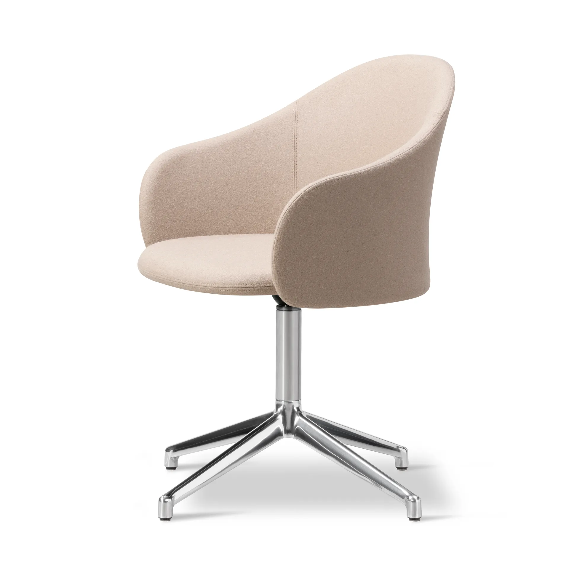 Gomo Armchair Sessel Swivel Base 4-Stern, Blazer CUZ47 Fairfield-polierter Aluminium Fredericia Furniture
