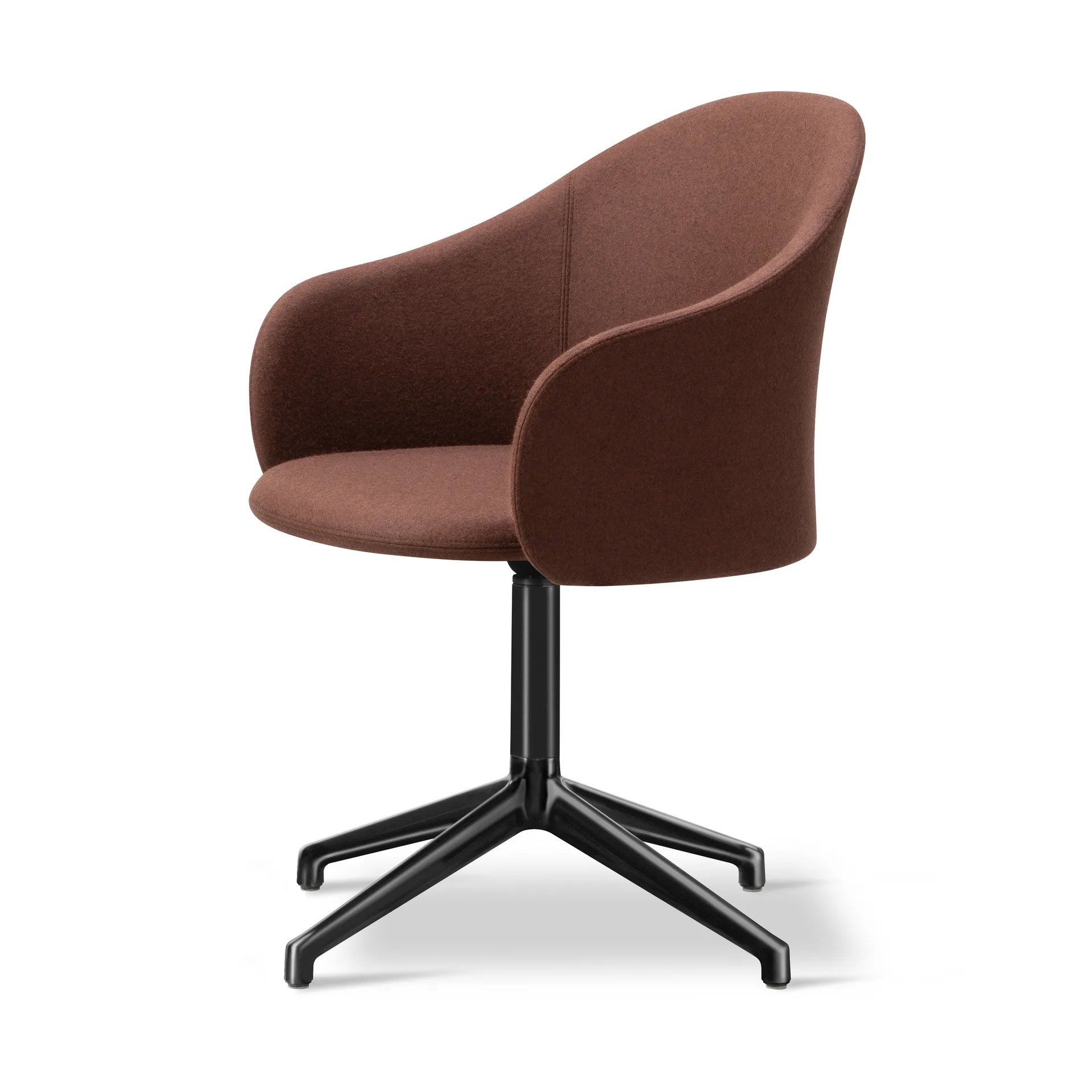 Gomo Armchair Sessel Swivel Base 4-Stern, Blazer CUZ4D-black Fredericia Furniture