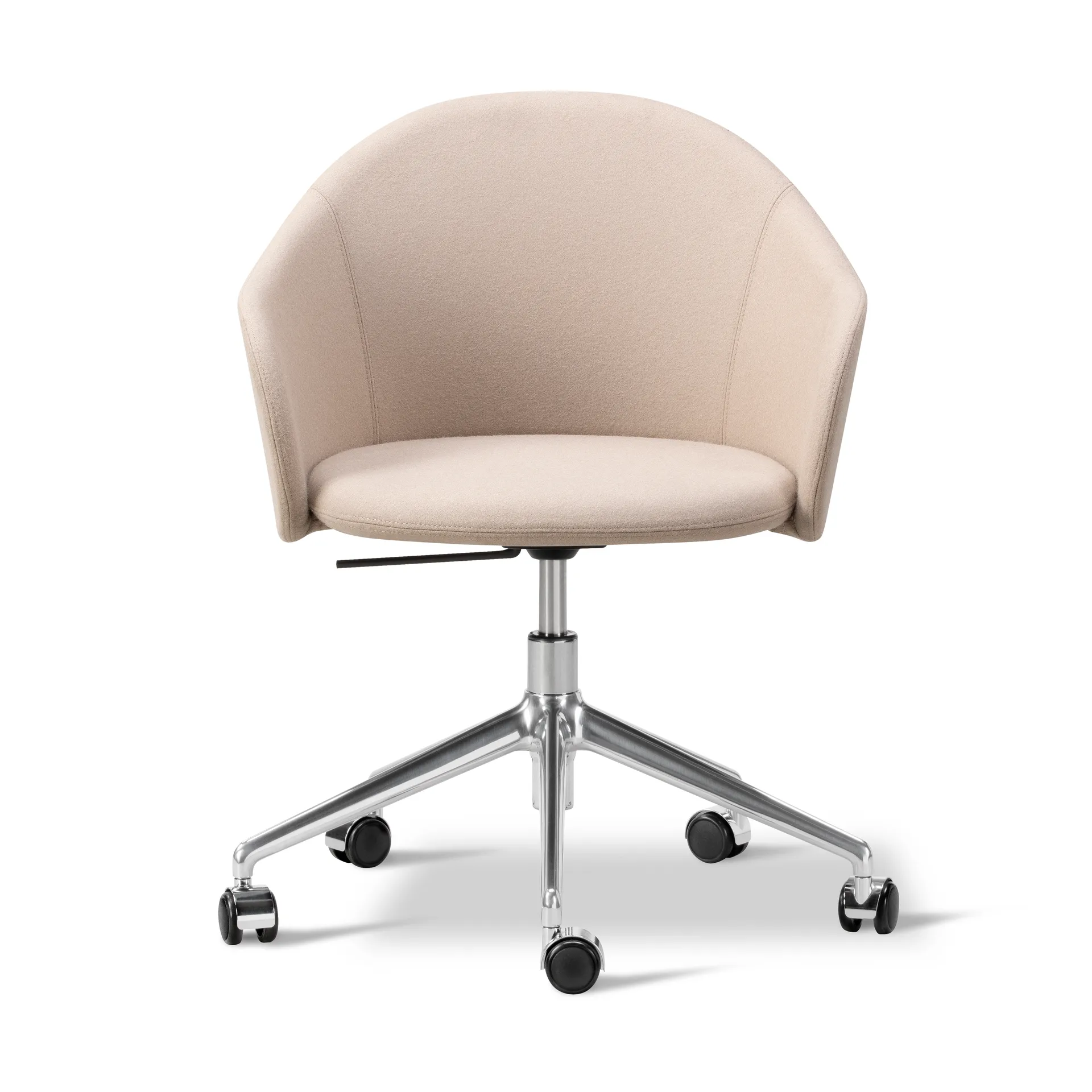 Gomo Armchair Sessel Swivel Base 5-Stern, Blazer CUZ47 Fairfield-polierter Aluminium Fredericia Furniture