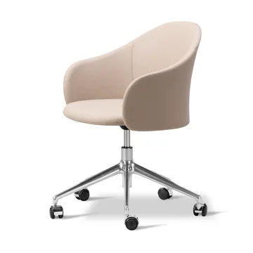 Gomo Armchair Sessel Swivel Base 5-Stern - Blazer CUZ47 Fairfield-polierter Aluminium - Fredericia Furniture