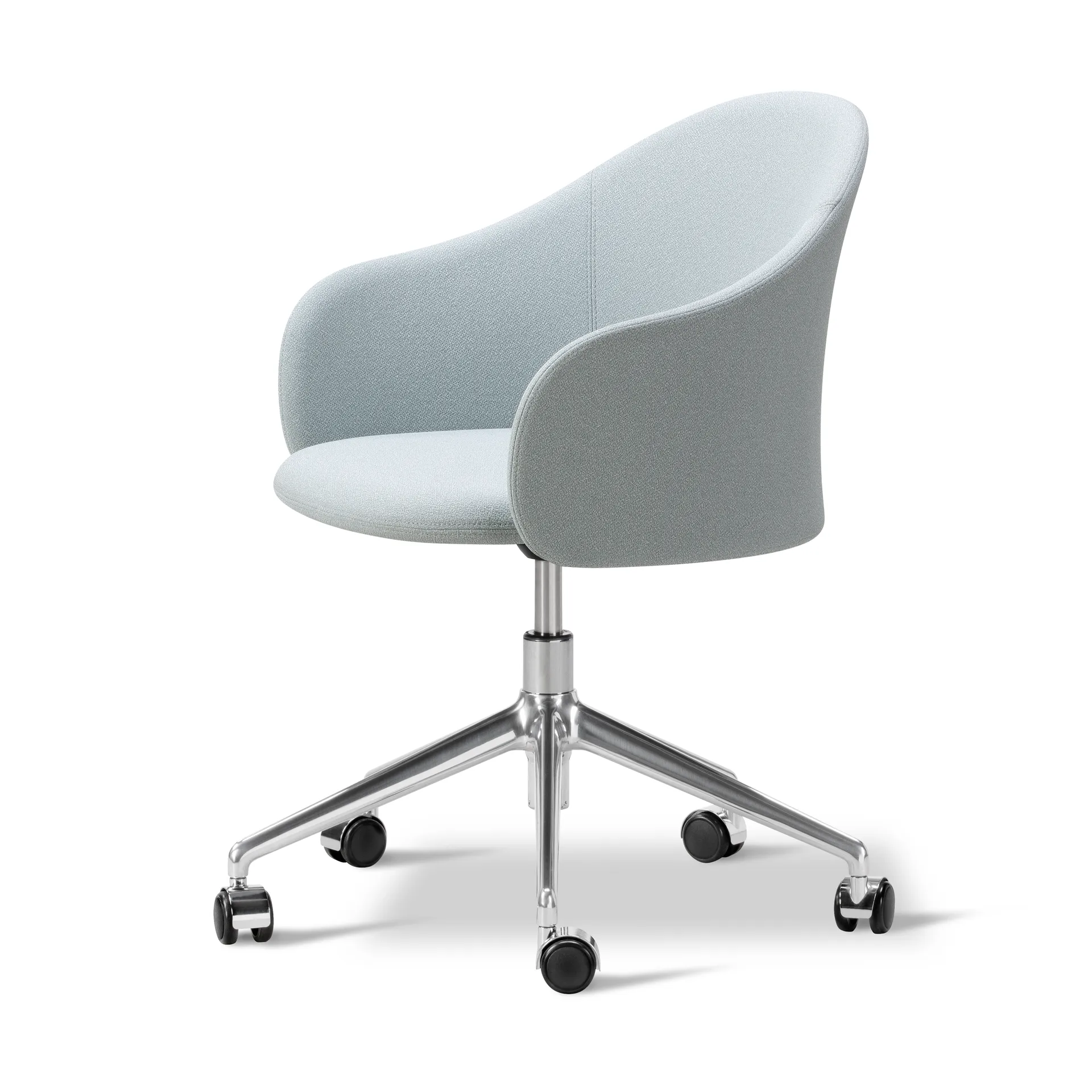 Gomo Armchair Sessel Swivel Base 5-Stern, Mylla 811-polierter Aluminium Fredericia Furniture