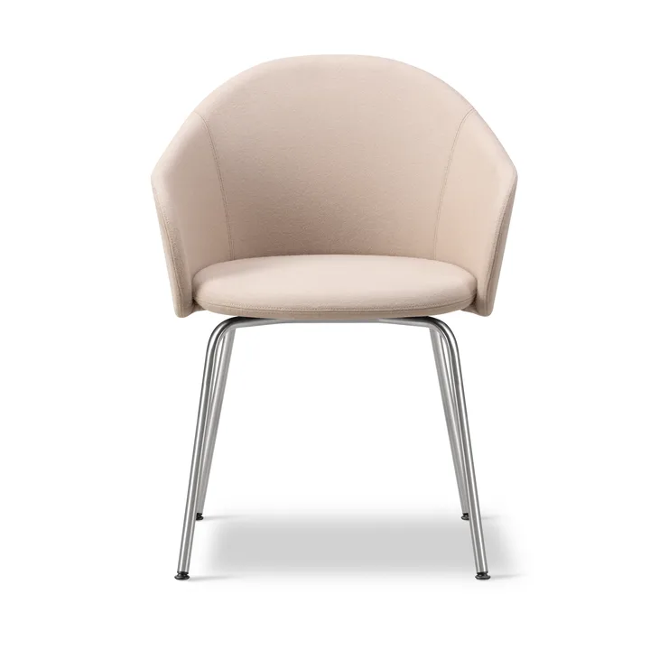 Gomo Armchair Sessel Tube Base - Blazer CUZ47 Fairfield-Edelstahl - Fredericia Furniture