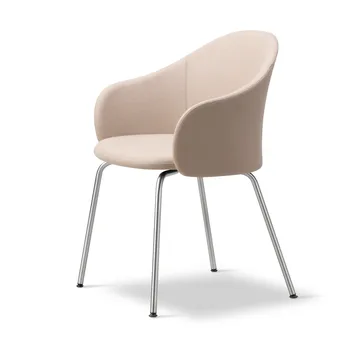 Gomo Armchair Sessel Tube Base - Blazer CUZ47 Fairfield-Edelstahl - Fredericia Furniture