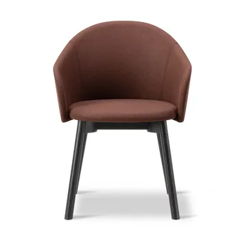 Gomo Armchair Sessel Wood Base - Blazer CUZ4D Dunalk-schwarz lackiertes Eichenholz - Fredericia Furniture