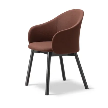 Gomo Armchair Sessel Wood Base - Blazer CUZ4D Dunalk-schwarz lackiertes Eichenholz - Fredericia Furniture