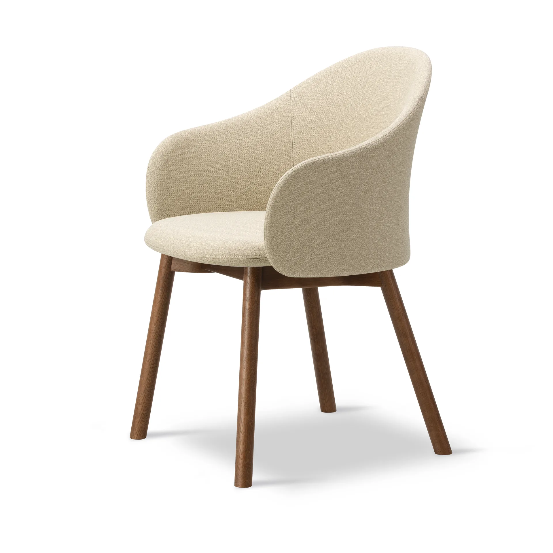 Gomo Armchair Sessel Wood Base, Mylla 221 Rauchgebeizte lackierte Eiche Fredericia Furniture