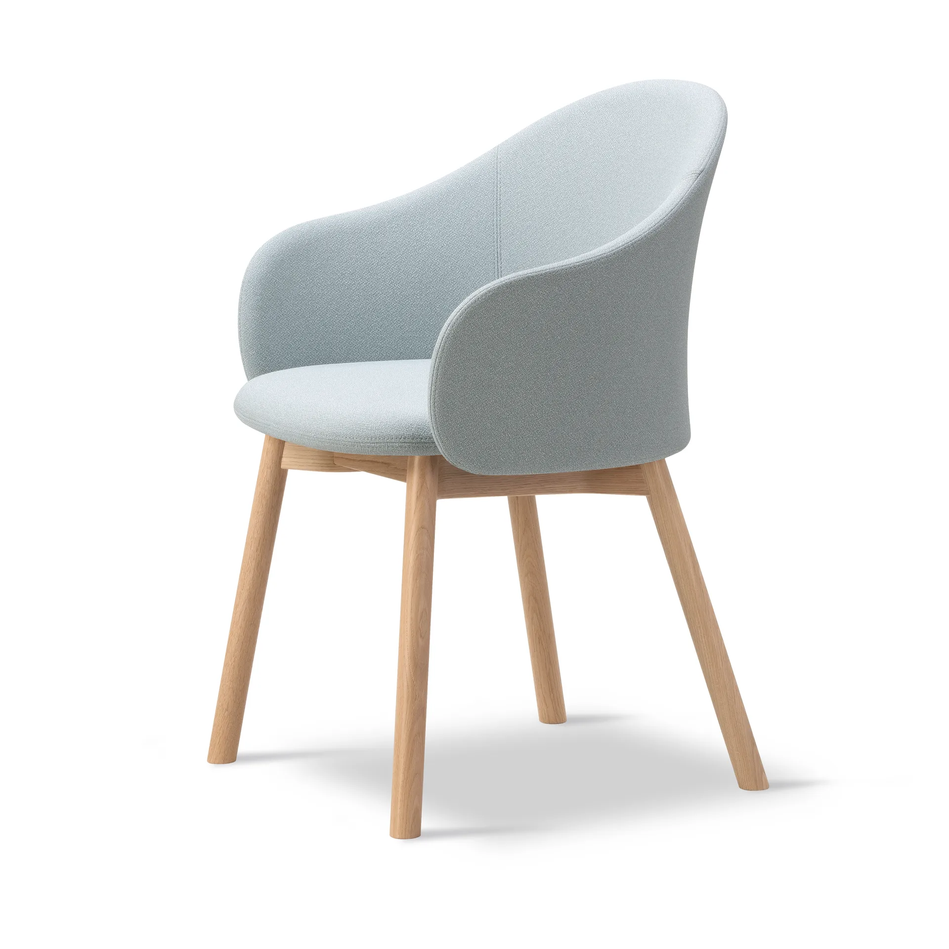 Gomo Armchair Sessel Wood Base, Mylla 811 lackierte Eiche Fredericia Furniture