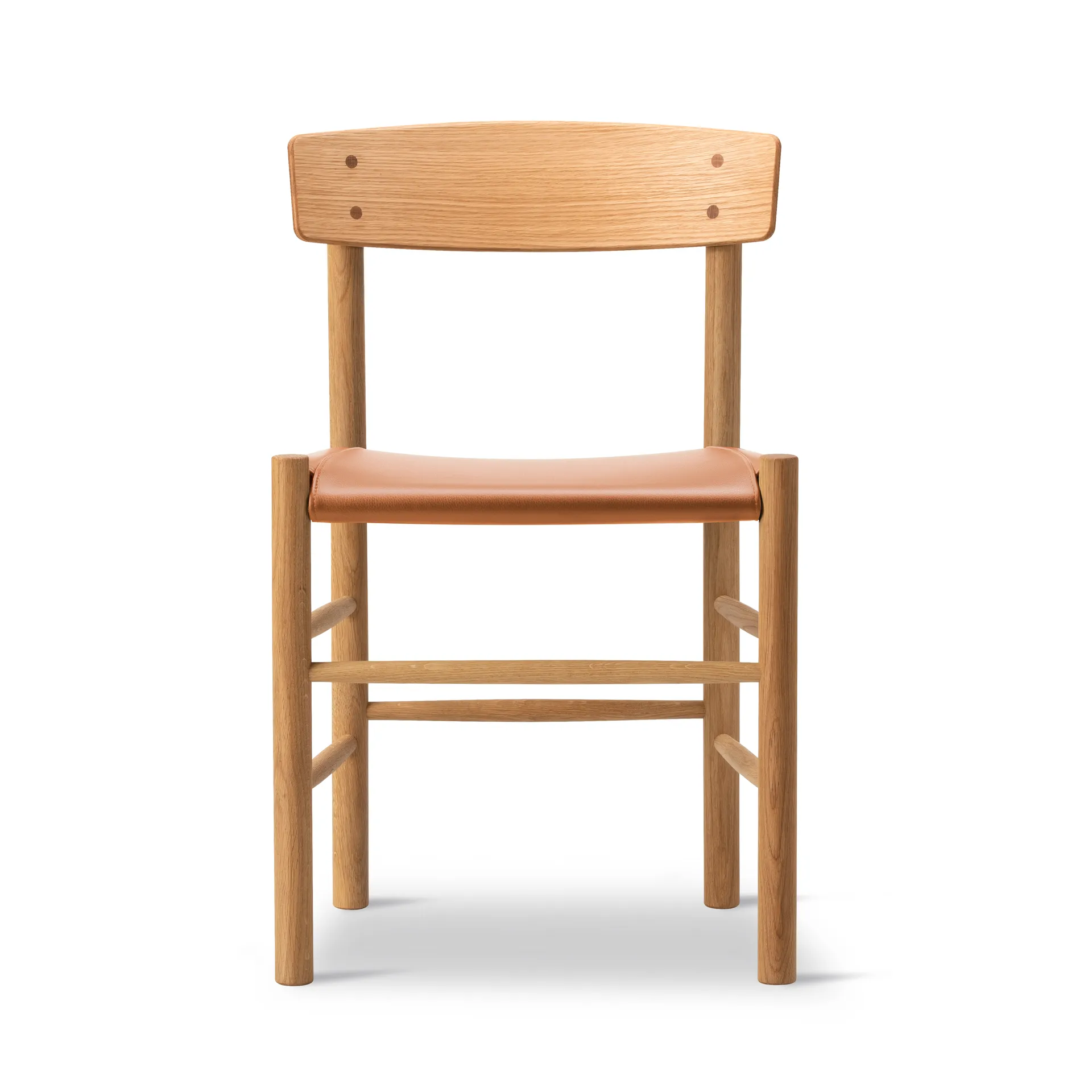 J39 Stuhl, Geölte Eiche-Leder Omni 307 cognac Fredericia Furniture