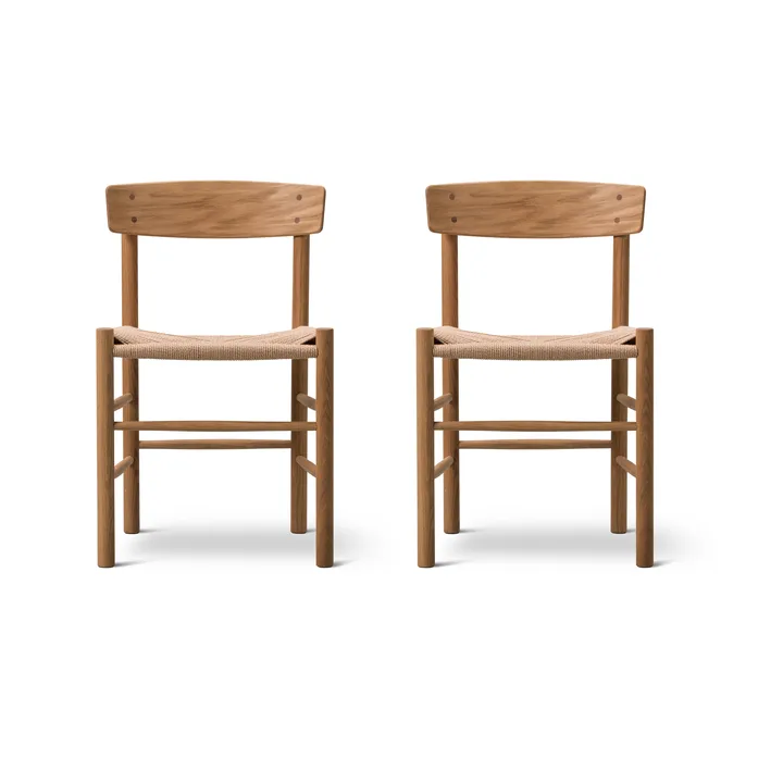 J39 Stuhl, Geölte Eiche–geflochten natur, 2er Pack - Fredericia Furniture