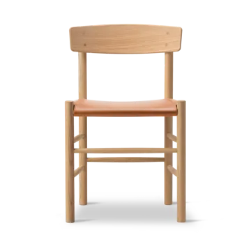 J39 Stuhl - Hellgeölte Eiche-Leder Omni 307 Cognac - Fredericia Furniture