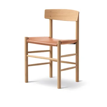 J39 Stuhl - Hellgeölte Eiche-Leder Omni 307 Cognac - Fredericia Furniture