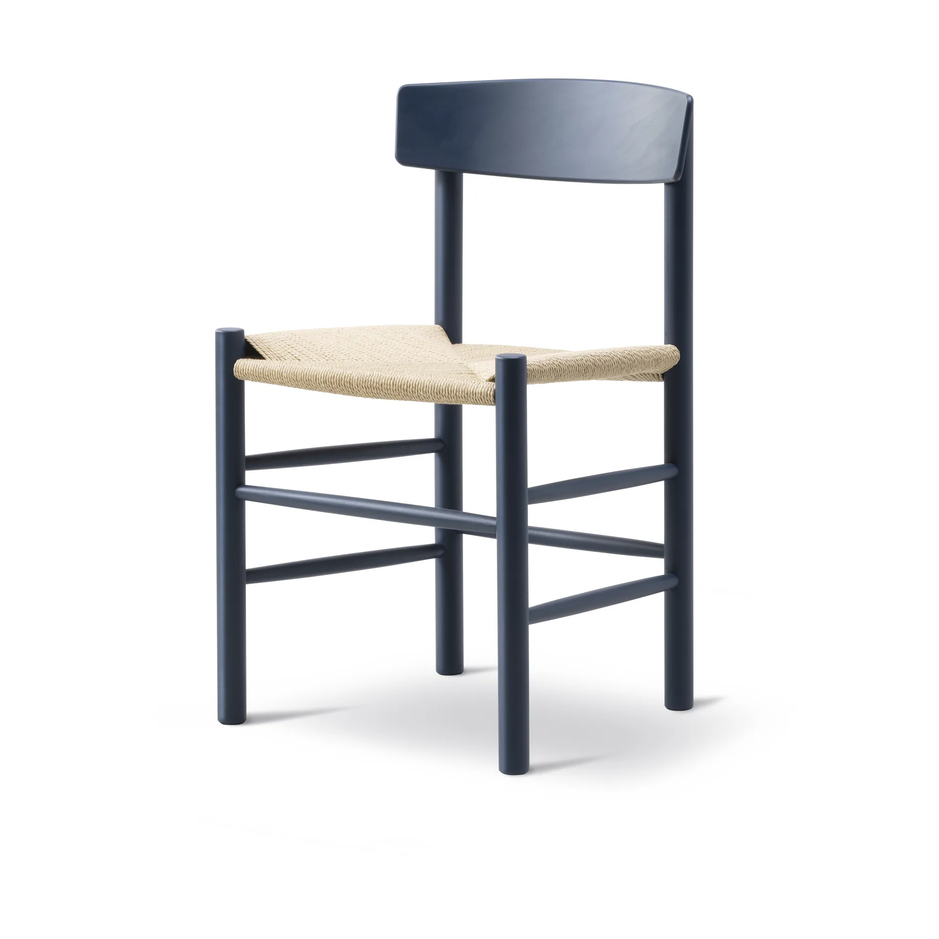 J39 Stuhl, Indigo blue-geflecht natur Fredericia Furniture