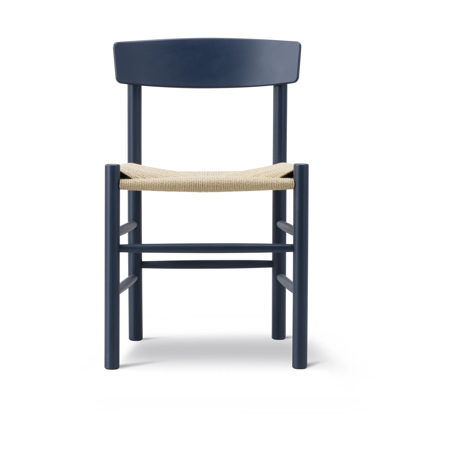 J39 Stuhl, Indigo blue-geflecht natur Fredericia Furniture