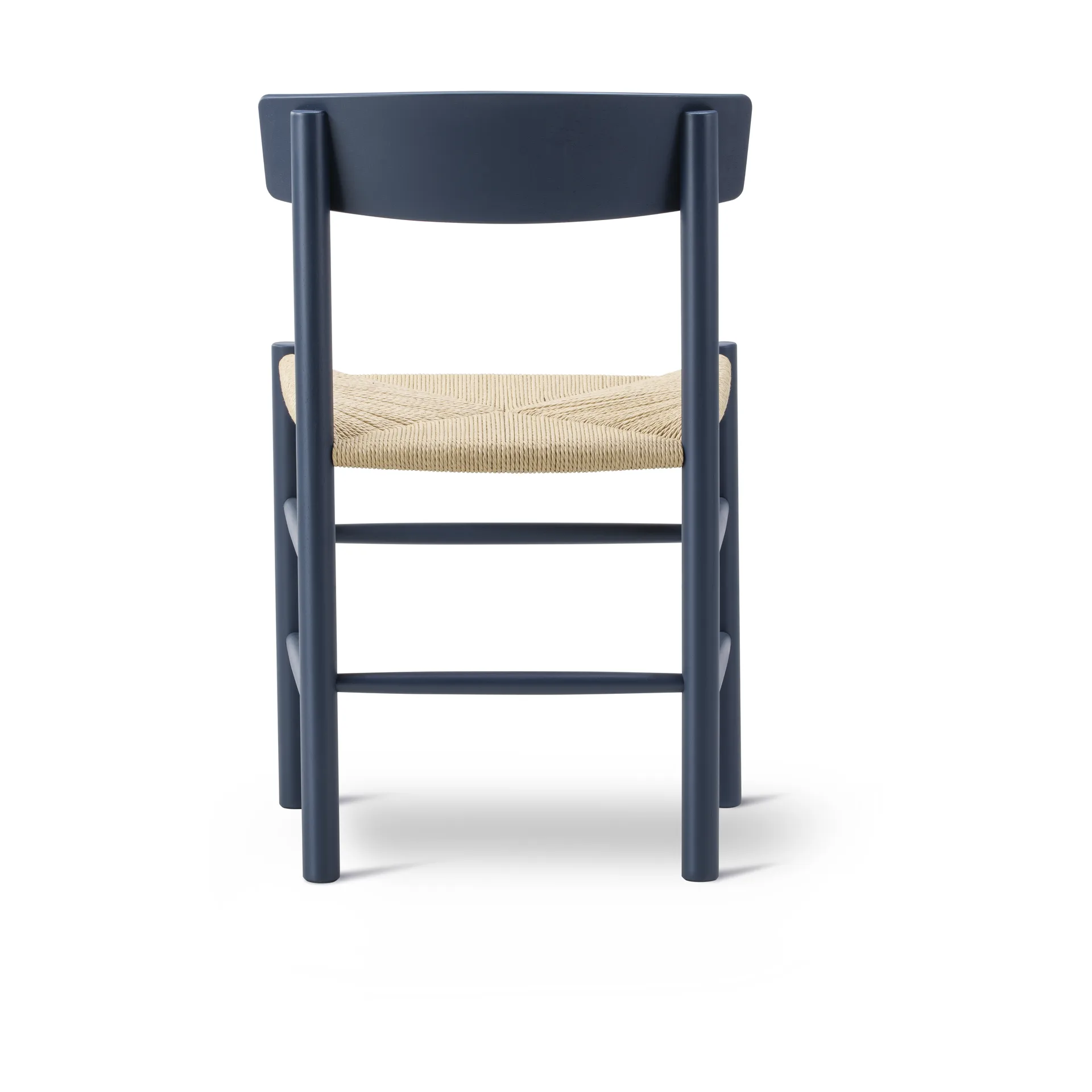 J39 Stuhl, Indigo blue-geflecht natur Fredericia Furniture