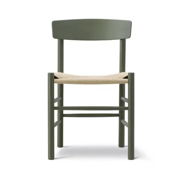 J39 Stuhl - Khaki green-geflecht natur - Fredericia Furniture