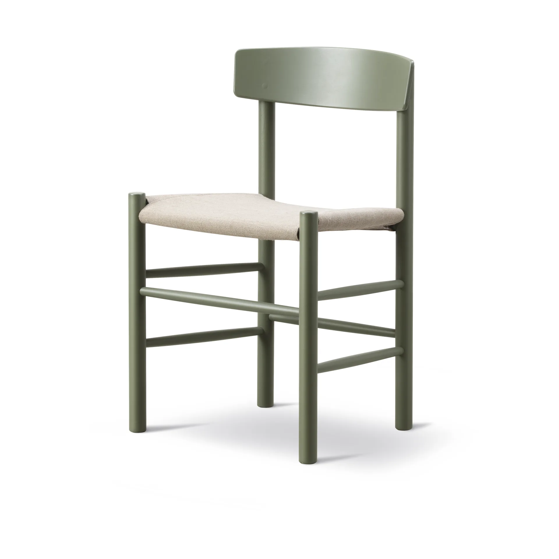 J39 Stuhl, Khaki green-natur Canvas Fredericia Furniture