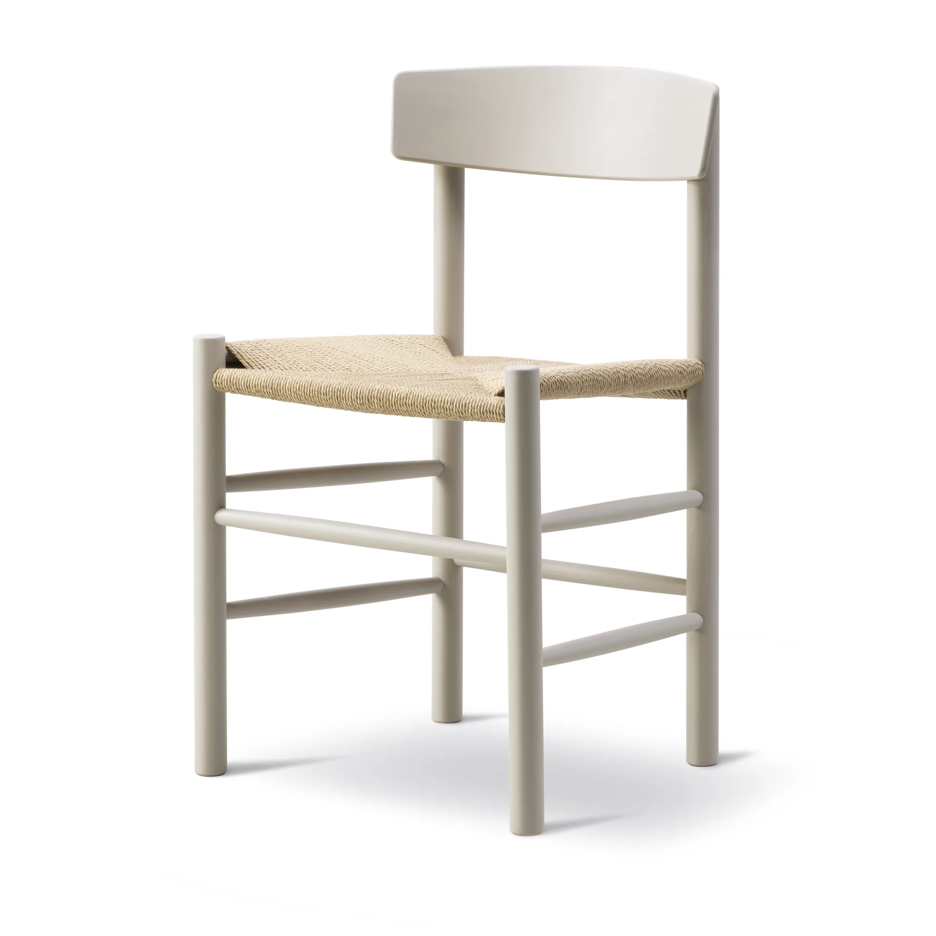 J39 Stuhl, Pebble grey-geflecht natur Fredericia Furniture