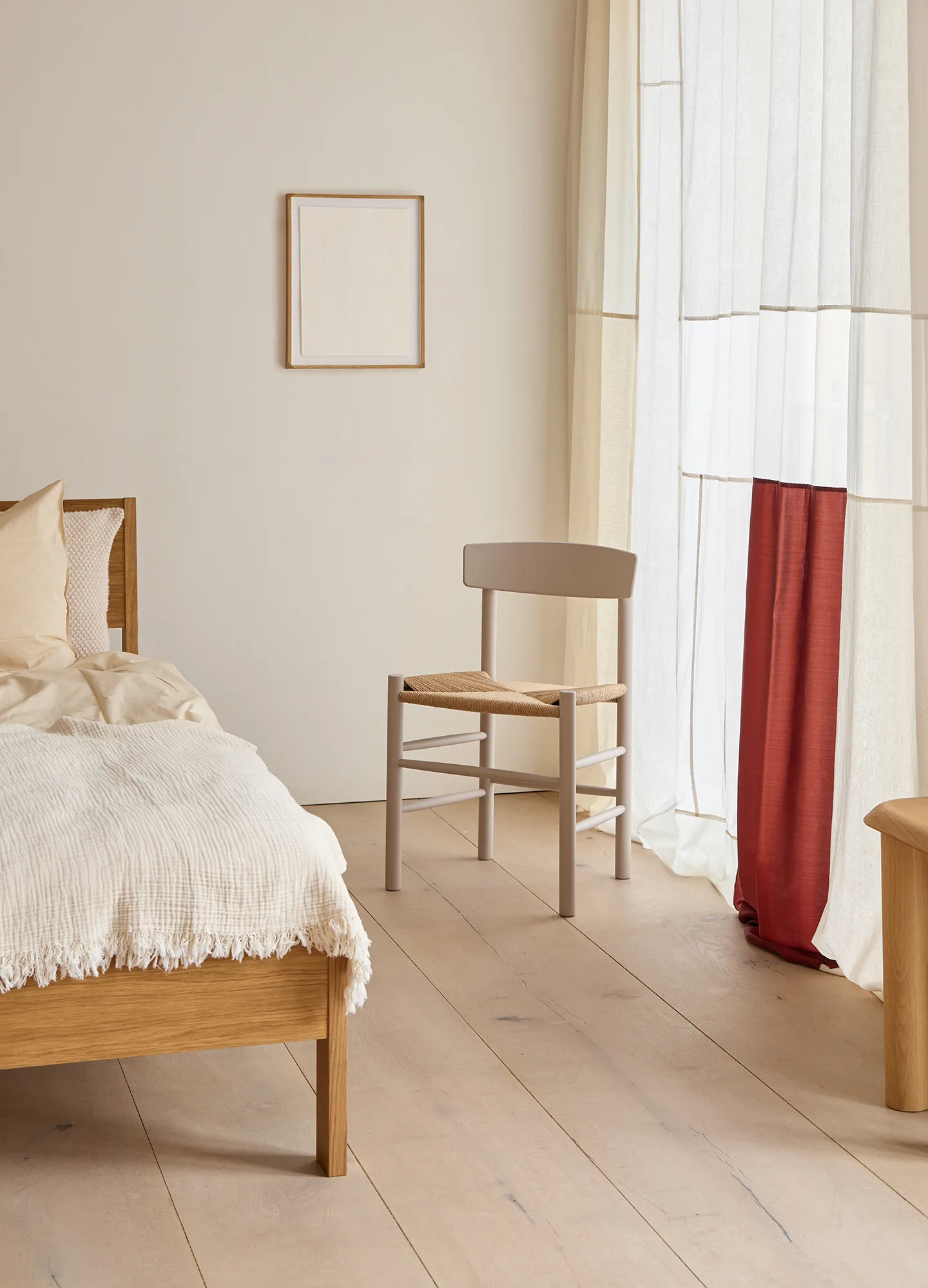 J39 Stuhl, Pebble grey-geflecht natur Fredericia Furniture