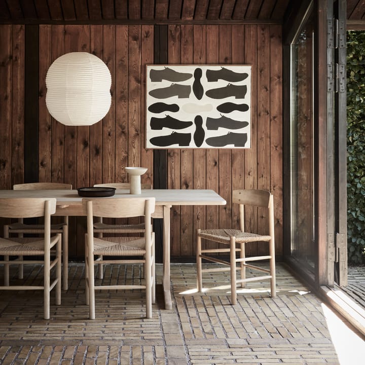 J39 Stuhl, Schwarz lackierte Eiche-geflechtet Schwarz Fredericia Furniture