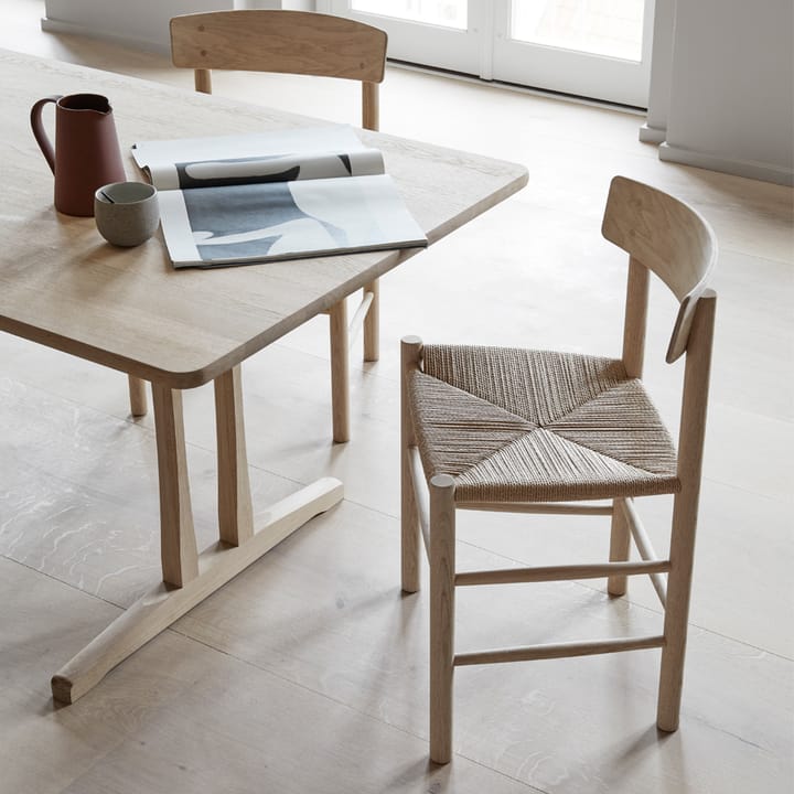 J39 Stuhl, Schwarz lackierte Eiche-geflechtet Schwarz Fredericia Furniture