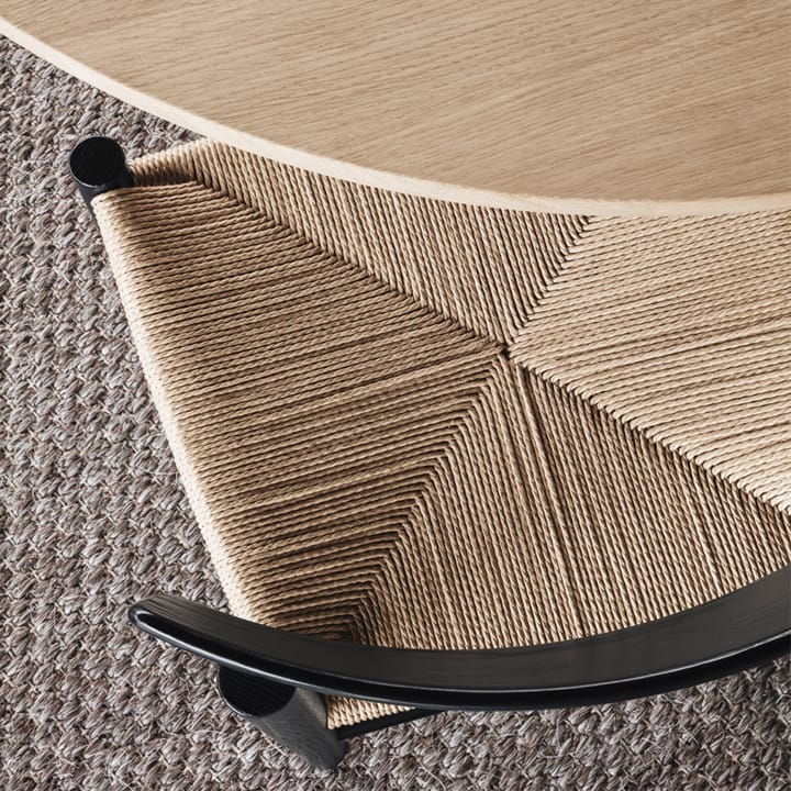 J39 Stuhl, Schwarz lackierte Eiche-geflechtet Schwarz Fredericia Furniture