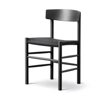 J39 Stuhl - Schwarz lackierte Eiche-schwarz canvas - Fredericia Furniture