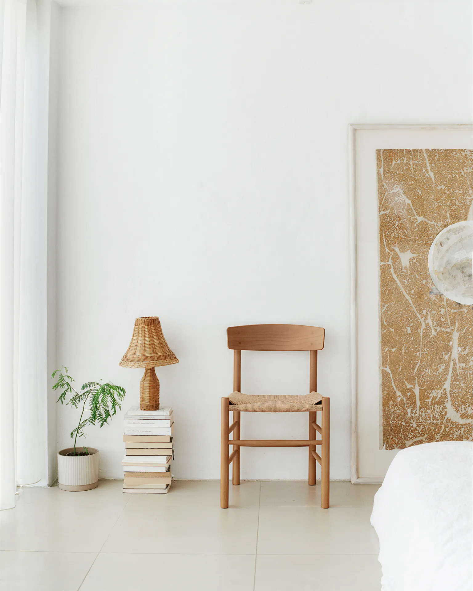 J39 Stuhl, Vintage lackiert-geflecht natur Fredericia Furniture