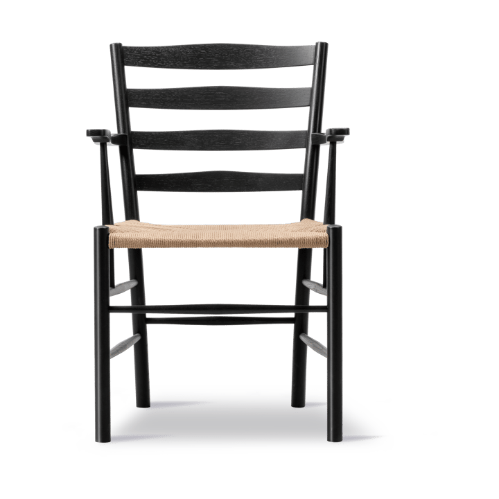 Klint Armlehnstuhl, Naturgeflochten-schwarz lackierte Eiche Fredericia Furniture