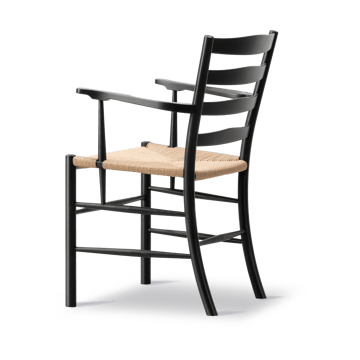 Klint Armlehnstuhl - Naturgeflochten-schwarz lackierte Eiche - Fredericia Furniture