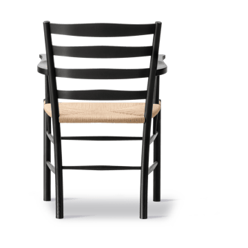 Klint Armlehnstuhl - Naturgeflochten-schwarz lackierte Eiche - Fredericia Furniture