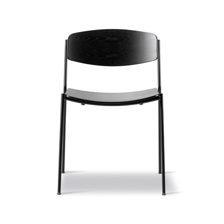 Lynderup 3080 Stuhl - Schwarz-stahlfarbenes Stativ - Fredericia Furniture