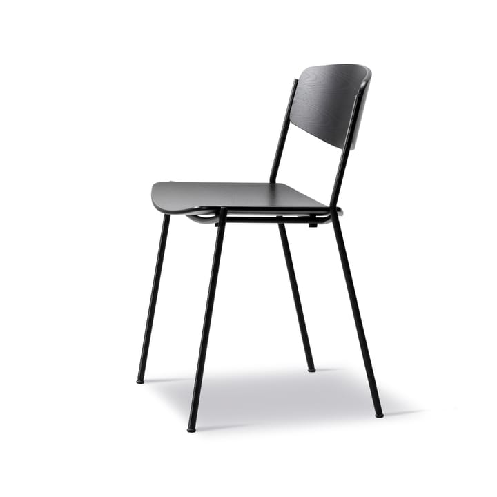 Lynderup 3080 Stuhl, Schwarz-stahlfarbenes Stativ Fredericia Furniture