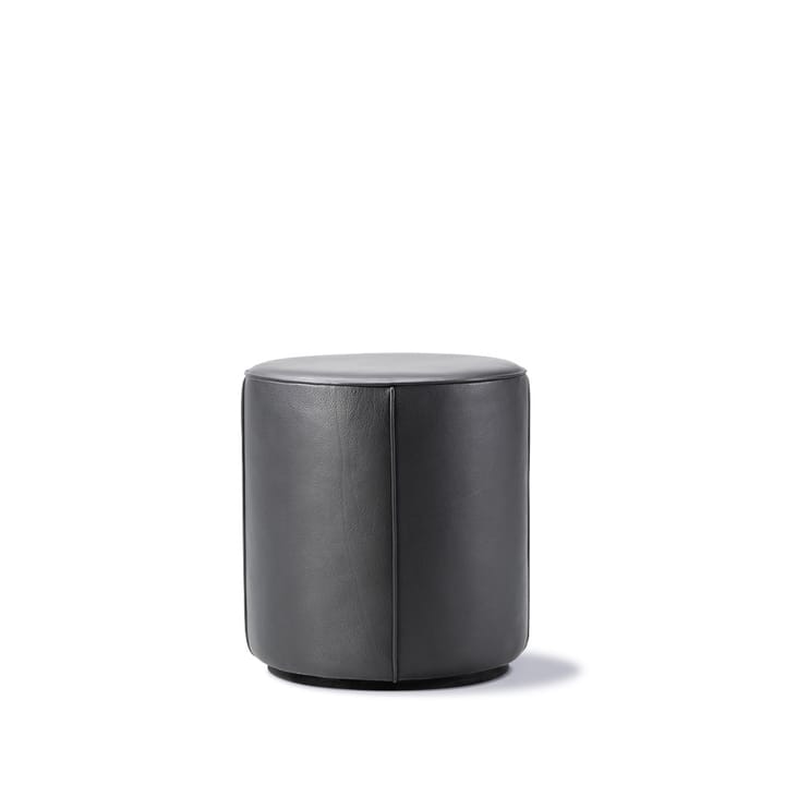 Mono Sitzhocker - Leder Omni 301 black-Ø39 cm - Fredericia Furniture