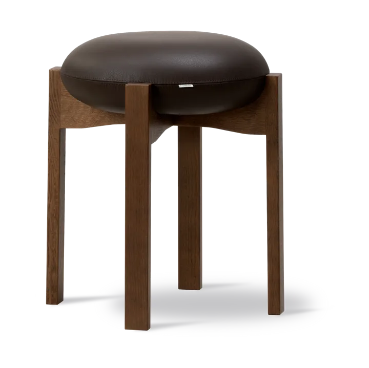 Pioneer runder Hocker niedrig - Primo 86-1-Rauchgebeizte lackierte Eiche - Fredericia Furniture