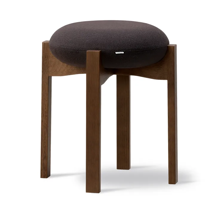 Pioneer runder Hocker niedrig - Vidar 386-Rauchgebeizte lackierte Eiche - Fredericia Furniture