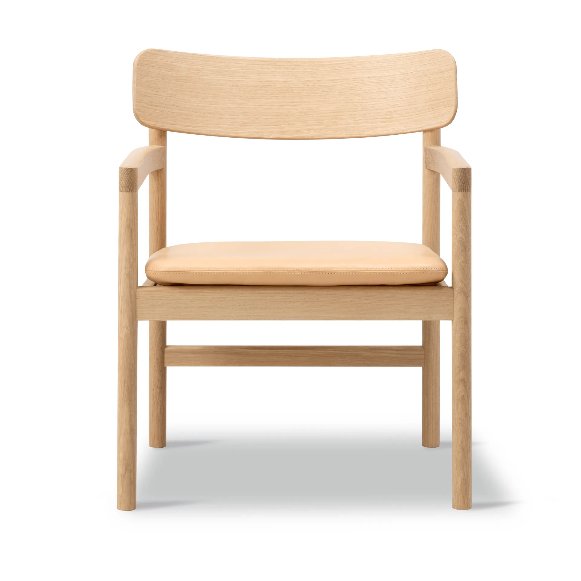 Post Loungesessel, Vegeta Leder-hellgeölte Eiche Fredericia Furniture