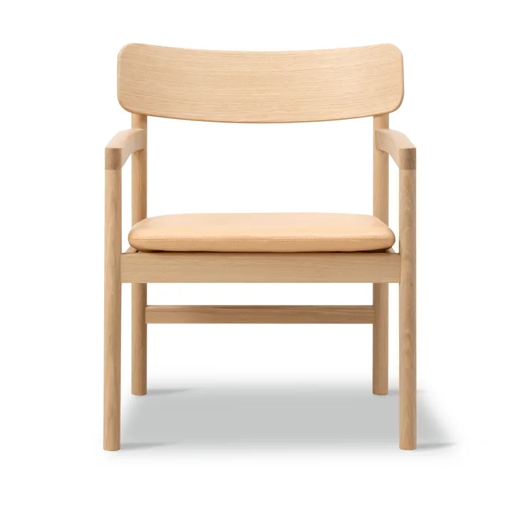 Post Loungesessel - Vegeta Leder-hellgeölte Eiche - Fredericia Furniture