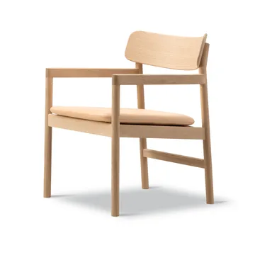 Post Loungesessel - Vegeta Leder-hellgeölte Eiche - Fredericia Furniture