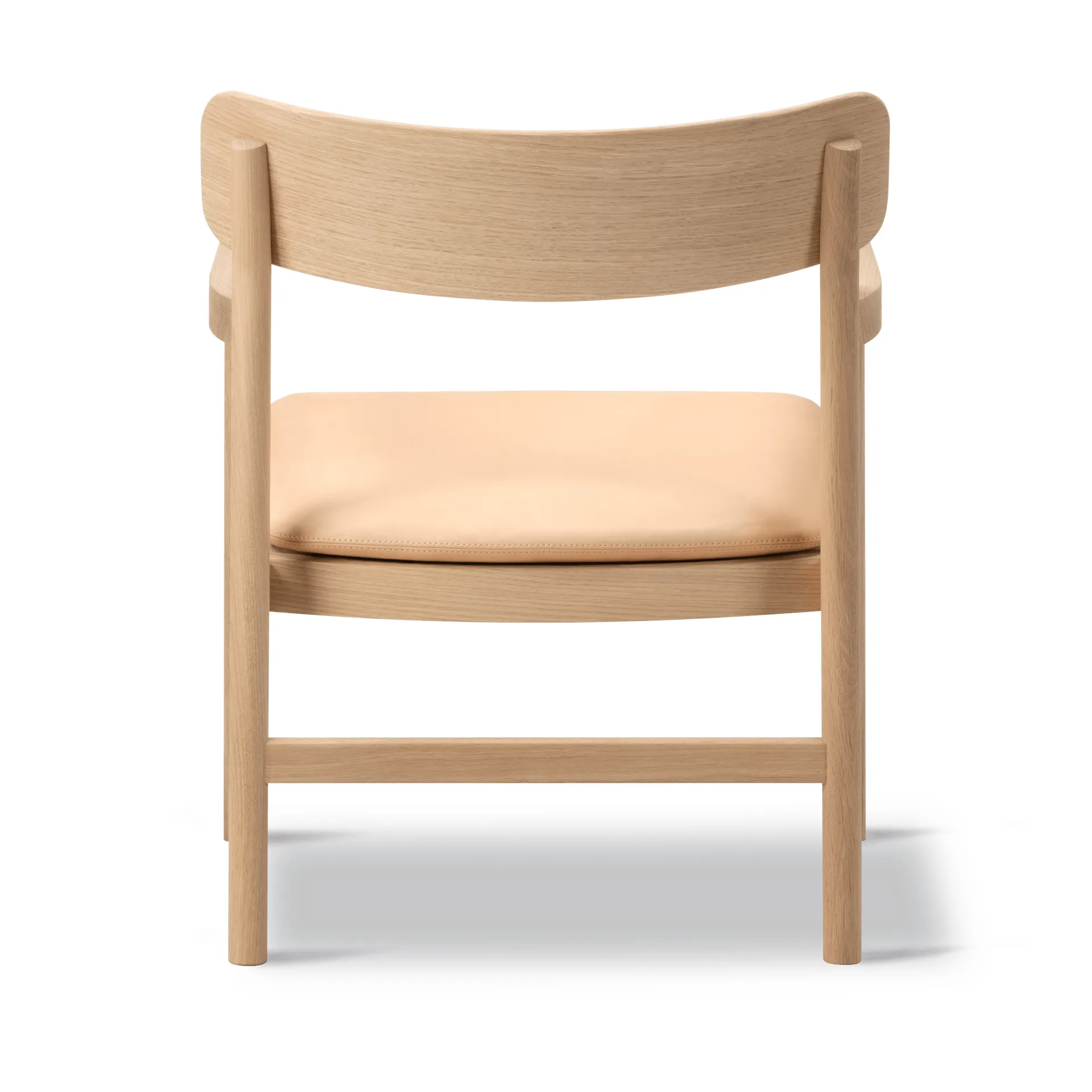 Post Loungesessel, Vegeta Leder-hellgeölte Eiche Fredericia Furniture