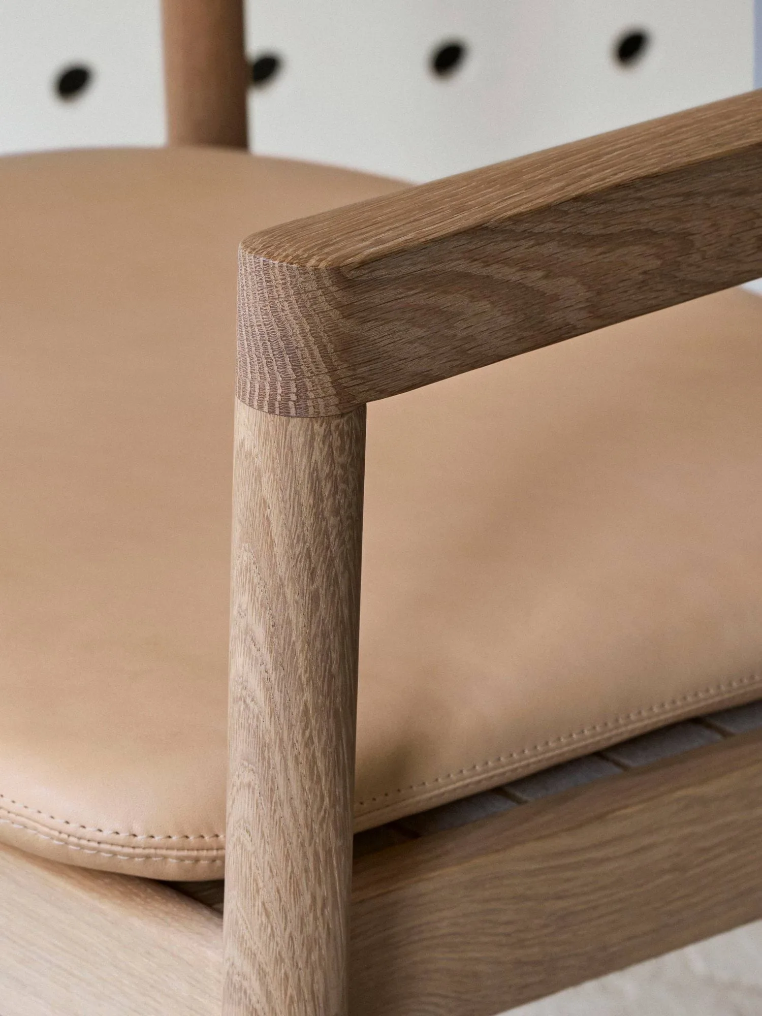 Post Loungesessel, Vegeta Leder-hellgeölte Eiche Fredericia Furniture
