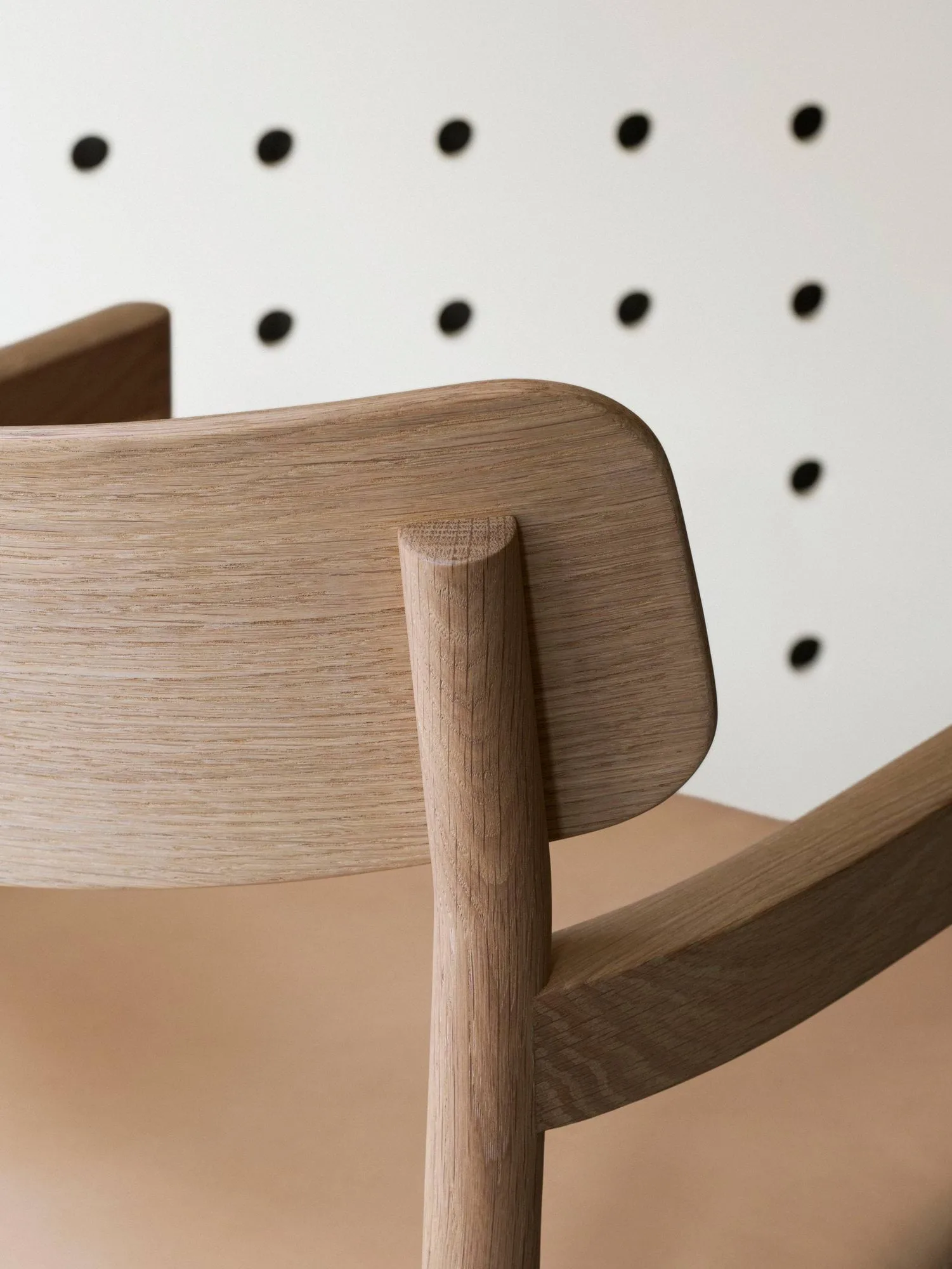 Post Loungesessel, Vegeta Leder-hellgeölte Eiche Fredericia Furniture