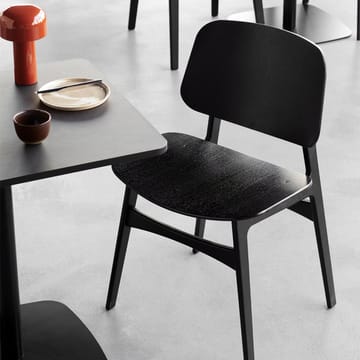Søborg Wood Stuhl - Schwarzlackierte Eiche-Schwarzlackiertes Eichenstativ - Fredericia Furniture