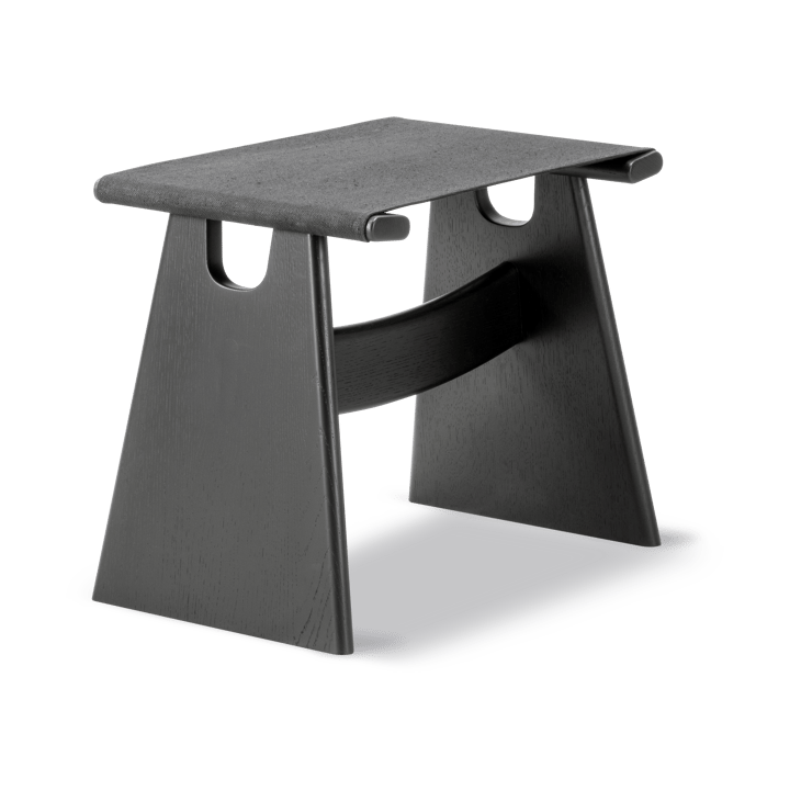 Seto Hocker - Schwarze Canvas-schwarzlackerte Eiche - Fredericia Furniture