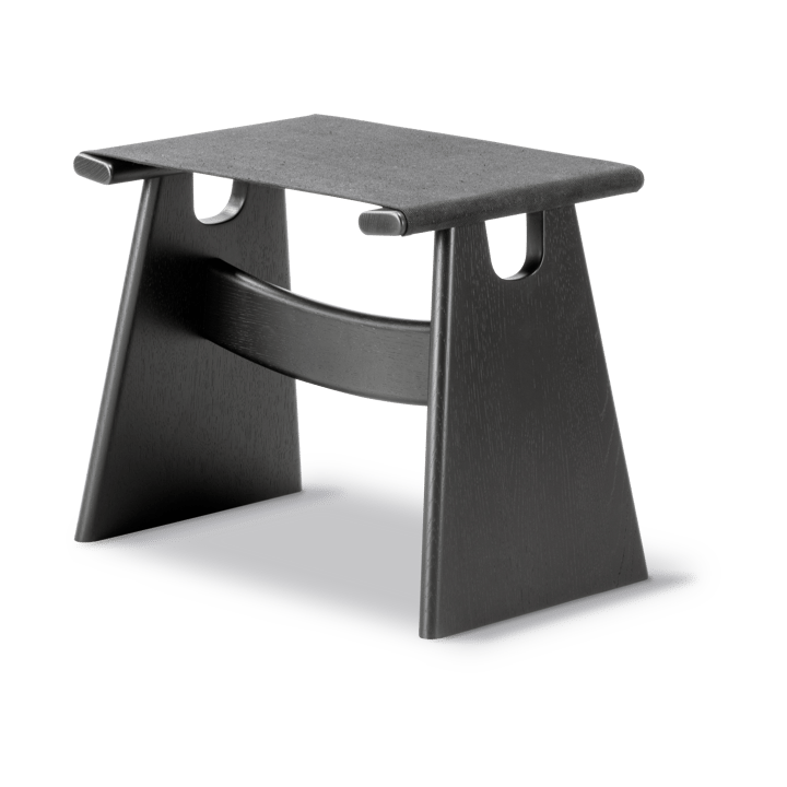 Seto Hocker, Schwarze Canvas-schwarzlackerte Eiche Fredericia Furniture