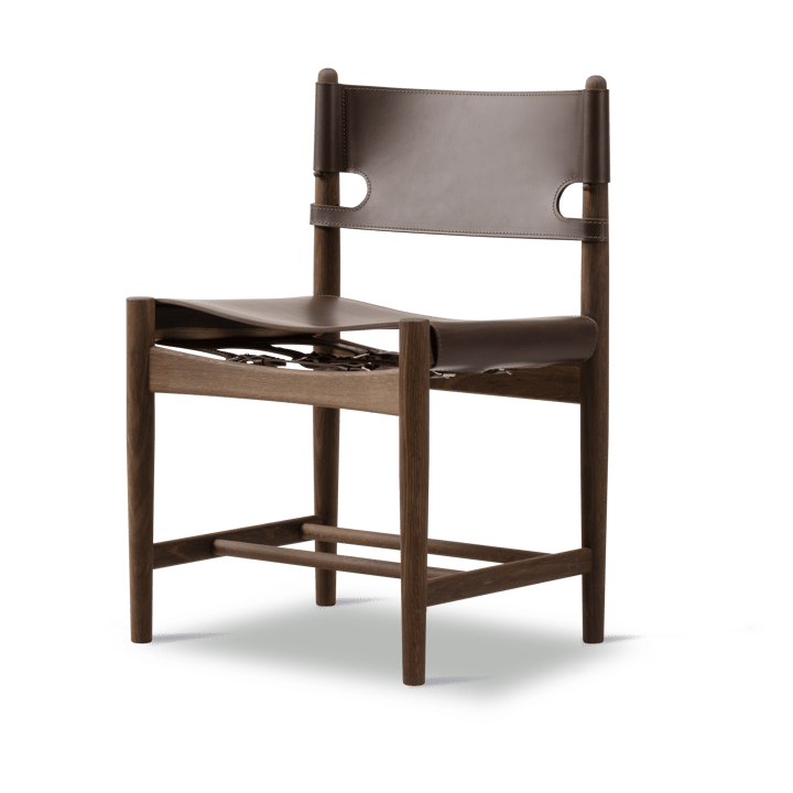 The Spanish Dining Chair - Leder dunkelbraun-geräucherte Eiche - Fredericia Furniture