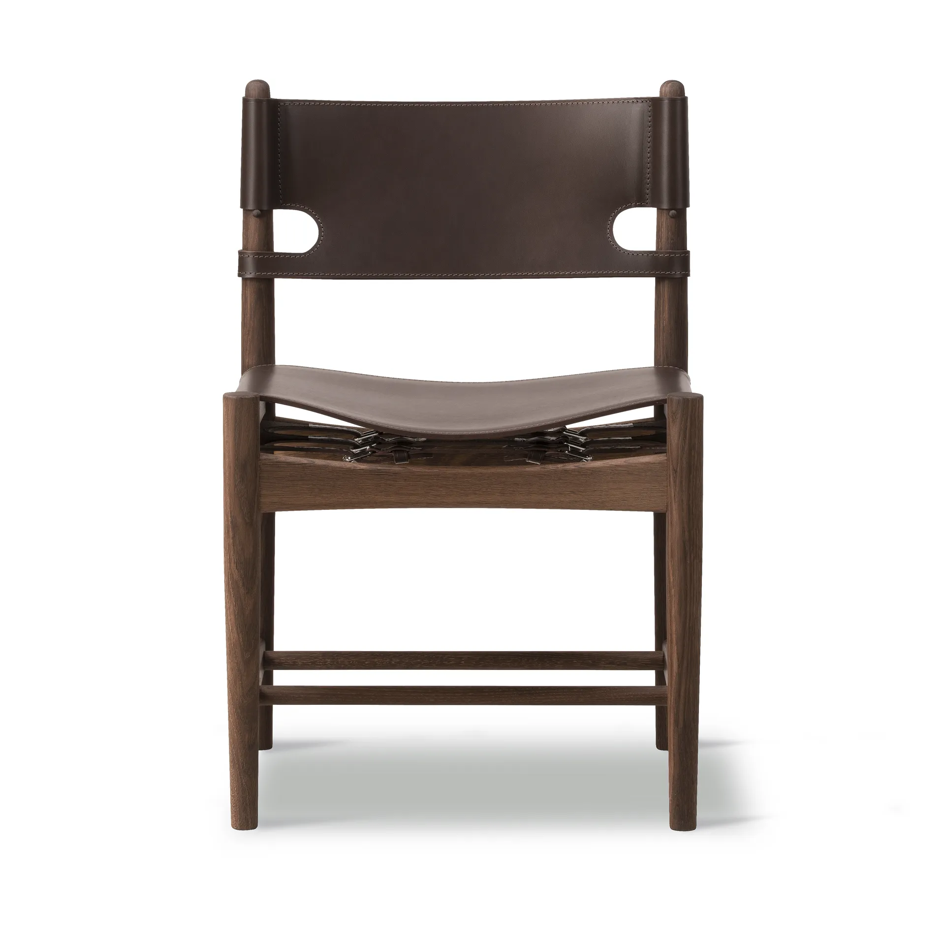 The Spanish Dining Chair, Leder dunkelbraun-geräucherte Eiche Fredericia Furniture