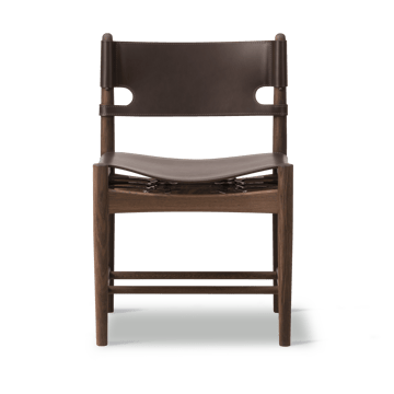 The Spanish Dining Chair - Leder dunkelbraun-geräucherte Eiche - Fredericia Furniture