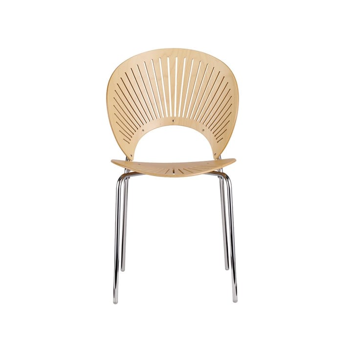 Trinidad 3398 Stuhl - Klarlackierte Buche-Beine, chrom - Fredericia Furniture