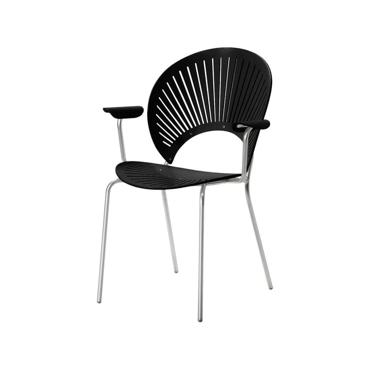 Trinidad 3399 Armstuhl - Schwarz-Kromierte Beine - Fredericia Furniture