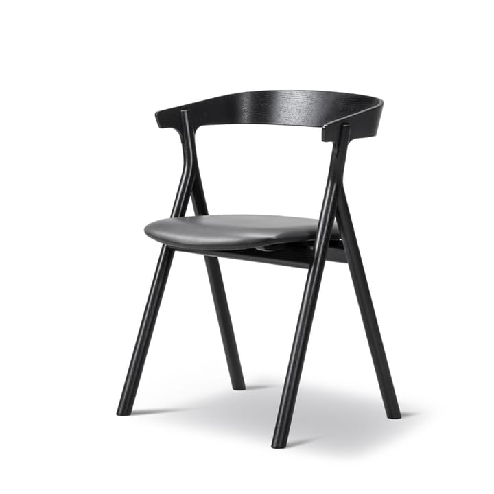 Yksi 3340 Stuhl - Leder premium 88-svartlackerad ek - Fredericia Furniture